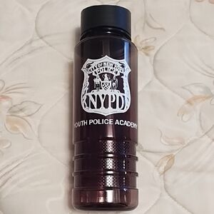 NYPD Dark Brown Plastic Water Bottle